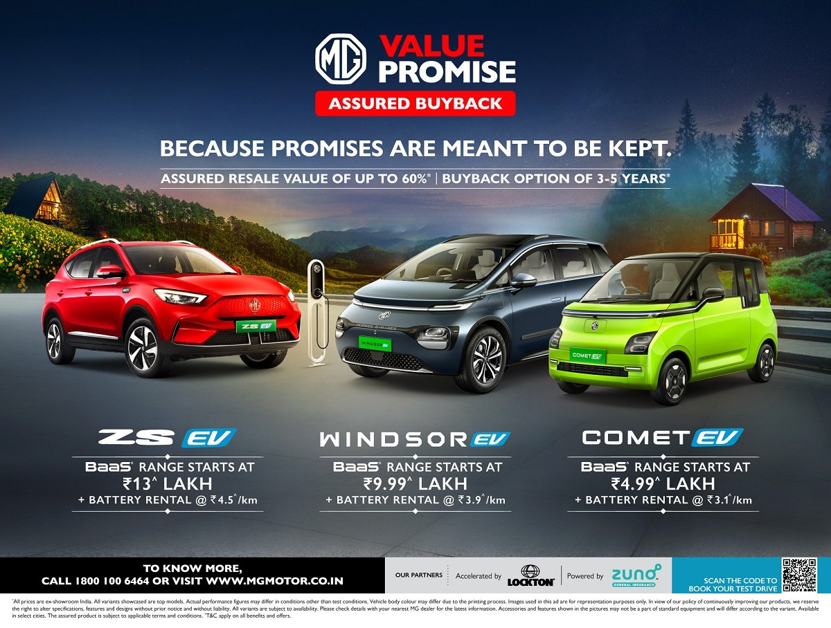 JSW MG Motor rolls out India’s first 5-year assured buy-back scheme for electric vehicles
