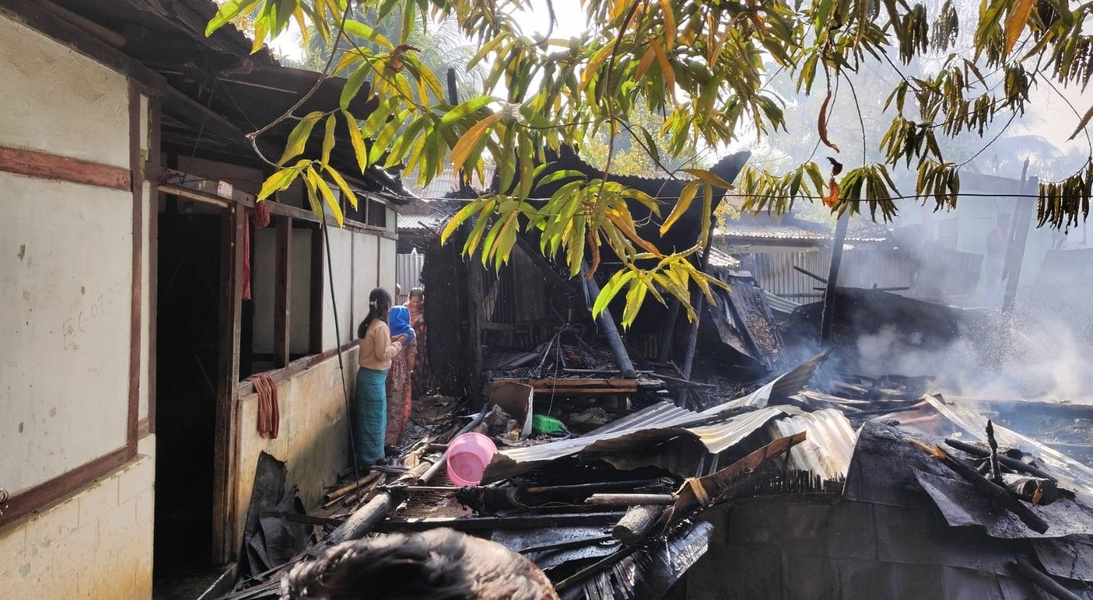 In Subhasnagar, Dima Hasao, a fire incident: 13 houses completely destroyed