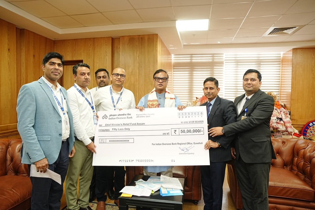 IOB contributes ₹50 lakh to Assam flood relief as bank posts strong Q1 profit